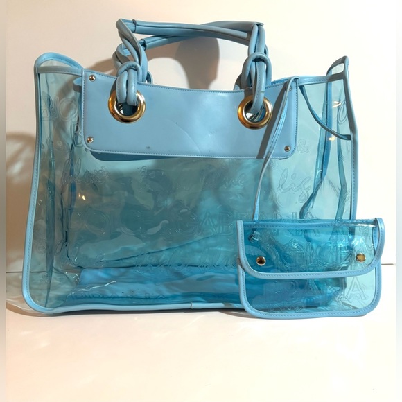 Dolce Gabbana Transparent leather trimmed , PVC Blue Tote Bag - Picture 2 of 12